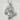 Native Spirit Pendant, polished silver finish, front view on display