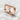 Faceted Double Ring in rose plated silver, product photo on stone