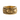 Intertwined skull ring in gold vermeil, front view on white background