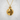 Persephone Split Pomegranate Pendant, gold vermeil finish, front view on white background