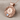 Rose Initial Pendant, rose plated silver, angled studio photo