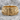 Lucky 13 Scroll Ring, gold vermeil, front view on stone surface