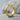 Dual Line Grooved Hoop Earring, gold vermeil, product photo on stone