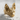 Hairless Sphynx Cat Ring, gold vermeil, front view on textured stone