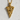Pizza slice pendant, gold vermeil, front view