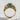 Skull engagement ring in gold vermeil, angled product photo