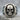 Hourglass Memento Mori Ring, oxidized silver, front view on stone