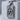 Strength Kanji Tag Pendant, oxidized, front view on stone display