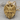 Perched Eagle Cross Pendant, gold vermeil, product photo on wood stand