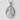 Saint Gabriel Medal Pendant, polished silver, product photo on stone