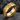 Cracked Cathedral Ring, gold vermeil, angled on stone