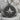 Compass Rose Pendant, oxidized silver, front view on stone