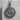Saint Michael Law Enforcement Pendant, oxidized, product photo on stone