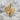 Bypass feather wings ring, gold vermeil on stone