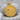 Crescent Moon Wave Medallion Pendant in gold vermeil, front view on rock