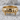 Vampire Teeth Ring, gold vermeil, front view on stone