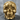 Acanthus Leaf Skull Ring, gold vermeil, product photo on stone