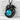 Sleeping Baby Dragon Pendant, black rhodium plated, front view on textured stone