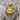 Roaring Tiger Head Pendant, gold vermeil, front product photo