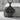 Orthodox Saints Cross Pendant, black rhodium, product photo resting on stone