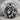 Leo Lion Medal Pendant, oxidized silver finish, product view