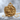 Wolf and rabbit medallion pendant, gold vermeil product photo