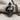 Military skull pendant, black rhodium, front view on fabric