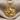 Fox Medallion Pendant, gold vermeil, product photo on stone base