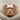 Boxer Dog Ring, rose plated silver, front view on fabric background
