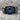 Blue Sapphire Signet Ring, black rhodium, front product view on stone