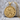 Wolf and Fox Pendant, gold vermeil, product photo on stone display