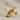 Hittite Bull Earring, gold vermeil, angled studio view