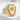 Rose Coffin Signet Ring, gold vermeil, product photo on stone stand