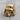 Dark Helmet Ring, gold vermeil, front product view on white