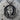 Maiden Portrait Medallion Pendant, oxidized silver, angled studio view