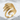 Coiled Bat Wing Ring, gold vermeil, product photo on stone display