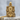 Jesus Icon Cross Pendant, gold vermeil, product photo on stone