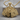 Spades Royal Flush Pendant, gold vermeil, product photo on wood