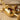 Wine and Pizza Pendant, gold vermeil, close-up of wine glass and pizza charms