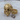 Rebel Skull Ring, gold vermeil, angled front view