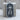 Cossack Warrior Dog Tag Pendant, oxidized silver, front view on wood