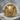 Hannya Mask Signet Ring, gold vermeil, front view on stone