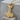 Gothic Mjolnir Pendant, gold vermeil, angled product photo on wood