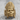Indian Chief Portrait Ring, gold vermeil, front view on wood
