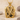 Doctor Coat Pendant, gold vermeil, product photo on sand