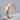 Ichthys Helix Earring, gold vermeil, angled view on stone