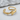 Lightning Bolt Earring, gold vermeil, angled view