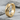 Argyle Faceted Hoop Earring, gold vermeil, product photo on stone