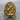 Snake Anchor Signet Ring, gold vermeil finish, front view on wet stone