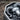 Octagonal Ram Head Ring, oxidized silver, close-up of ram horn detail